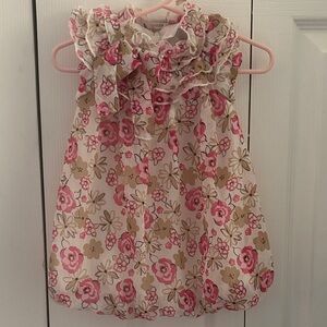 Floral Ruffle Bubble Hem Baby Dress